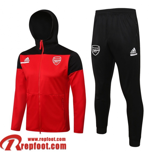 Veste Foot - Sweat A Capuche Arsenal rouge Homme 21 22 JK305