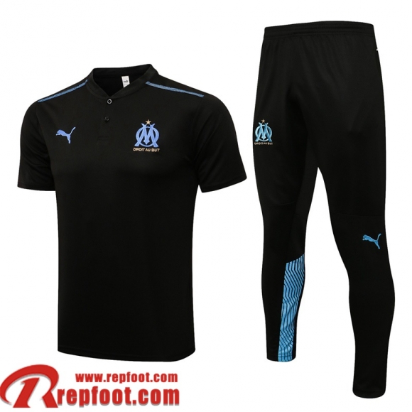 Polo foot Marseille le noir Homme 21 22 PL256