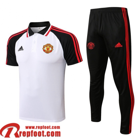 Polo foot Manchester United blanche Homme 21 22 PL292