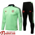 Survetement de Foot Manchester United vert Homme 21 22 TG230