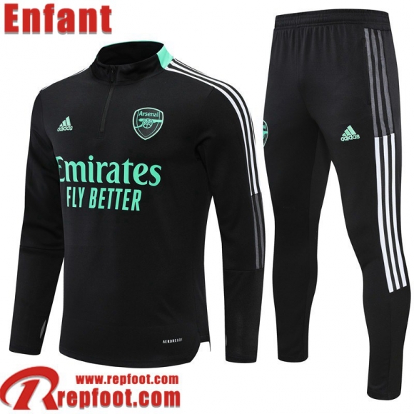 Survetement de Foot Arsenal le noir Enfant 21 22 TK231