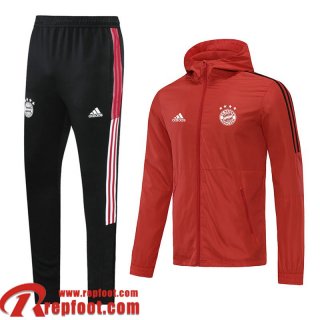 Coupe Vent - Sweat a Capuche Bayern Munich rouge Homme 21 22 WK59
