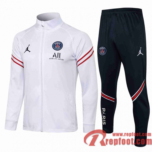 PSG Veste Foot blanc 21 22 JK05