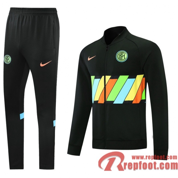 Inter milan Veste Foot noir 21 22 JK18  Inter milan Veste Foot noir 21 22 JK18