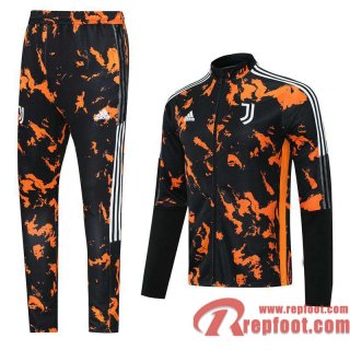 Juventus Veste Foot Orange noir 21 22 JK20