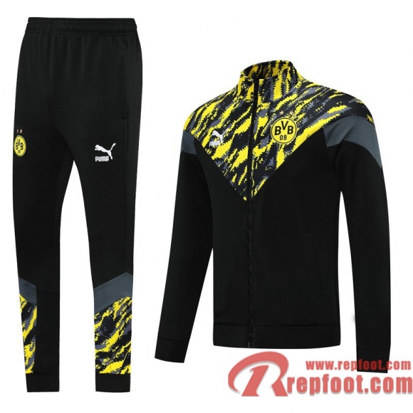 Dortmund BVB Veste Foot Noir et jaune 21 22 JK23 Dortmund BVB Veste Foot Noir et jaune 21 22 JK23