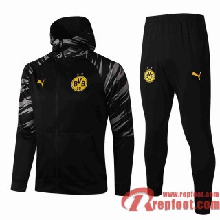Dortmund BVB Veste Foot Sweat a Capuche noir 21 22 JK28