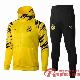 Dortmund BVB Veste Foot Sweat a Capuche jaune 21 22 JK29
