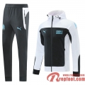 Olympique De Marseille Veste Foot Sweat a Capuche blanc 21 22 JK38