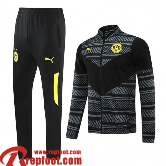 Dortmund BVB Veste Foot gris noir Homme 22 23 JK312