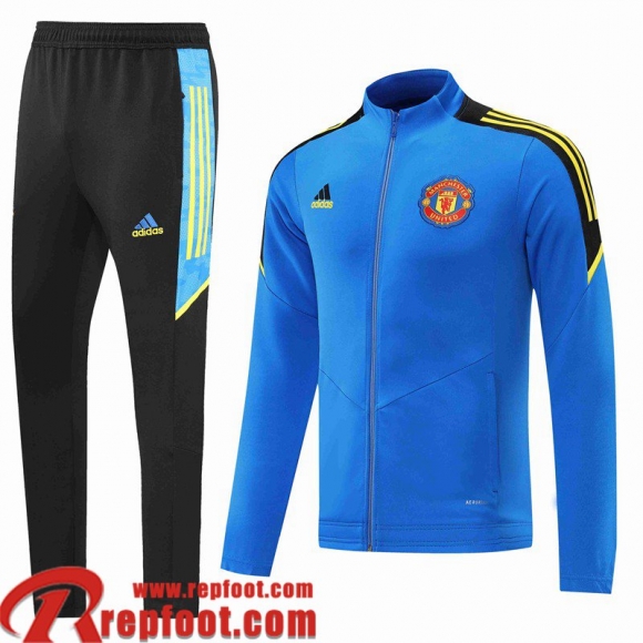 Manchester United Veste Foot bleu Homme 22 23 JK316