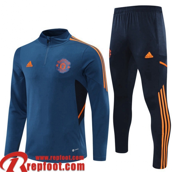 Manchester United Veste Foot bleu Homme 22 23 JK320