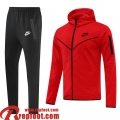 Sport Veste Foot - Sweat A Capuche rouge Homme 22 23 JK325