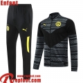 Dortmund BVB Veste Foot gris noir Enfant 22 23 TK243