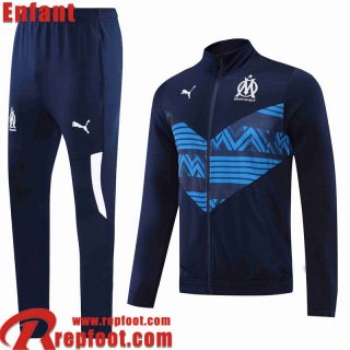 Olympique Marseille Veste Foot bleu marin Enfant 22 23 TK246