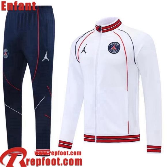 PSG Veste Foot Blanc Enfant 22 23 TK249