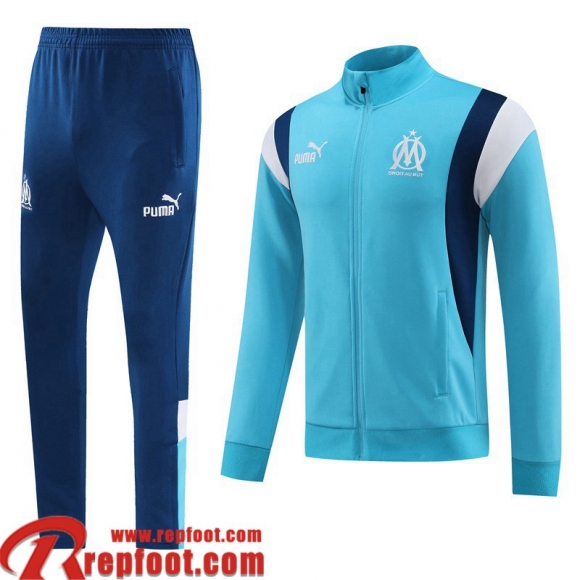 Veste Foot Marseille bleu ciel Homme 2023 2024 JK687