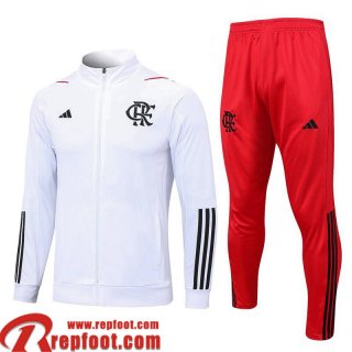 Veste Foot Flamengo Blanc Homme 2023 2024 JK697