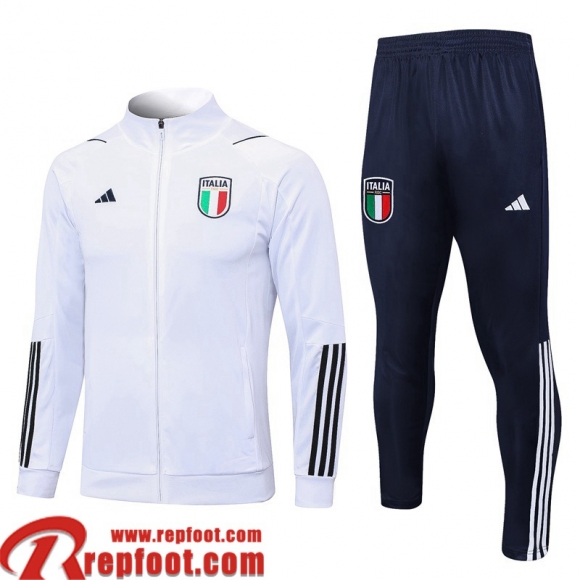 Veste Foot Italie Blanc Homme 2023 2024 JK699