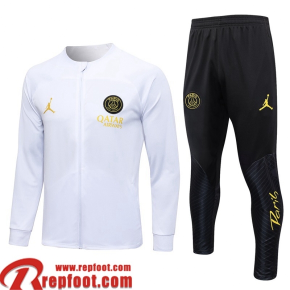 Veste Foot PSG Blanc Homme 2023 2024 JK701