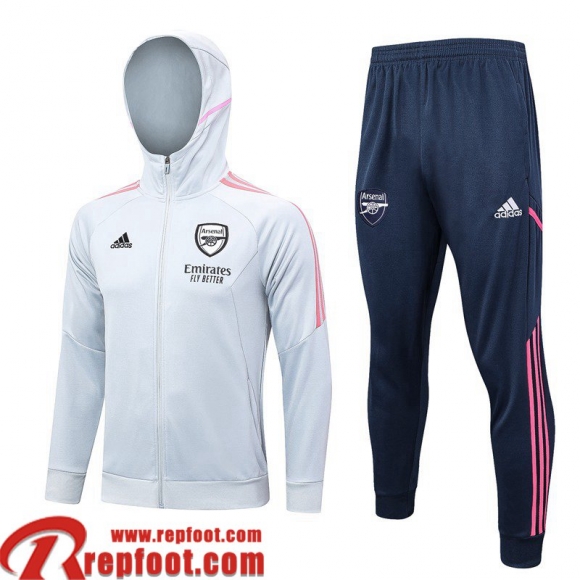 Veste Foot - Sweat A Capuche Arsenal Blanc Homme 2023 2024 JK718 Veste Foot - Sweat A Capuche Arsenal Blanc Homme 2023 2024 JK718