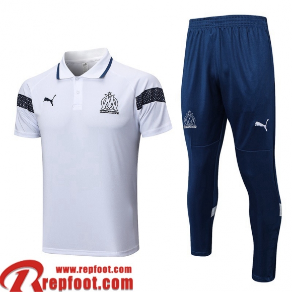 Polo foot Marseille Blanc Homme 2022 2023 PL631