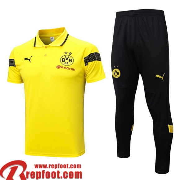 Polo foot Dortmund BVB jaune Homme 2023 2024 PL637  Polo foot Dortmund BVB jaune Homme 2023 2024 PL637