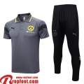 Polo foot Dortmund BVB gris Homme 2023 2024 PL638