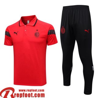 Polo foot AC Milan rouge Homme 2023 2024 PL644