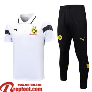 Polo foot Dortmund BVB Blanc Homme 2023 2024 PL650