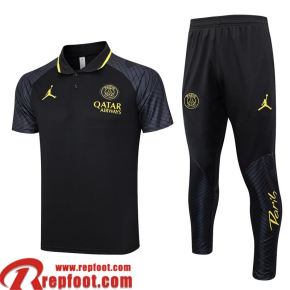 Polo foot PSG noir Homme 2023 2024 PL658