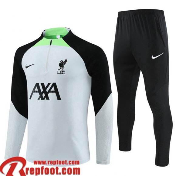 Survetement de Foot Liverpool gris noir Homme 2022 2023 TG715