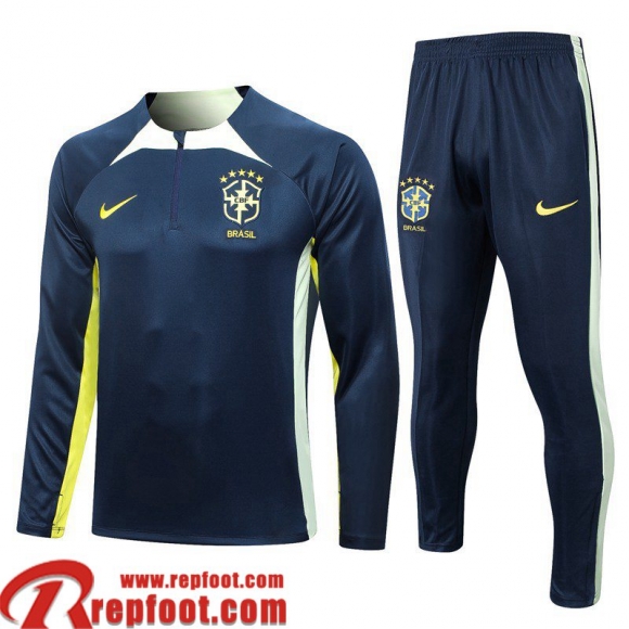 Survetement de Foot Bresil bleu Homme 2023 2024 TG735