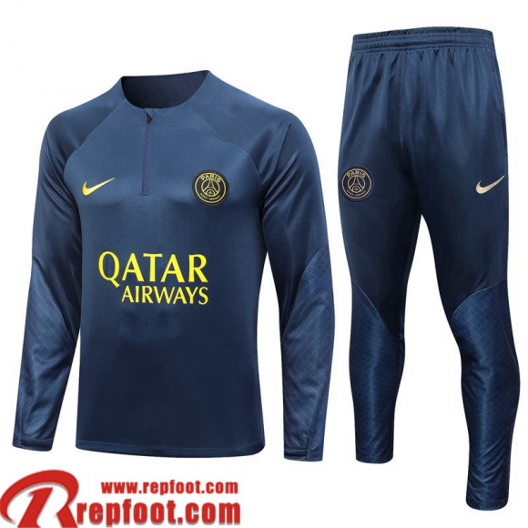 Survetement de Foot PSG bleu marine Homme 2023 2024 TG740