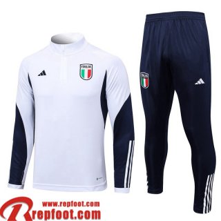 Survetement de Foot Italie Blanc Homme 2023 2024 TG742