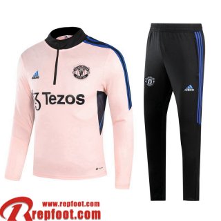 Survetement de Foot Manchester United rose Homme 2023 2024 TG749