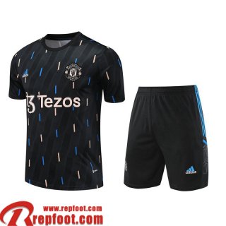 Survetement T Shirt Manchester United noir Homme 2023 2024 TG790
