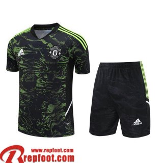 Survetement T Shirt Manchester United vert noir Homme 2023 2024 TG791