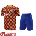 Survetement T Shirt Barcelone orange Homme 2023 2024 TG801