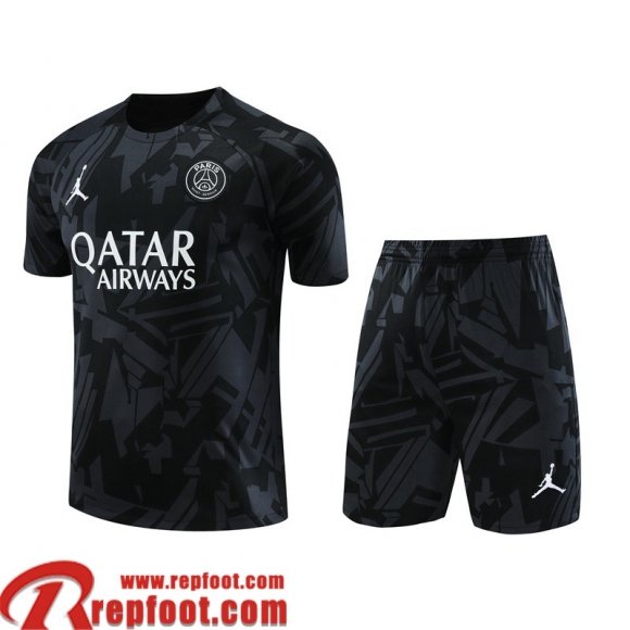 Survetement T Shirt PSG noir Homme 2023 2024 TG807