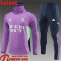 Survetement de Foot High Collar Real Madrid Violet Enfant 2022 2023 TK558