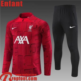 Survetement de Foot Liverpool rouge Enfant 2023 2024 TK576