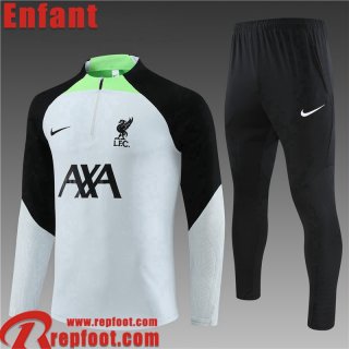 Survetement de Foot Liverpool Blanc Enfant 2023 2024 TK577