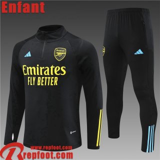 Survetement de Foot Arsenal noir Enfant 2023 2024 TK579