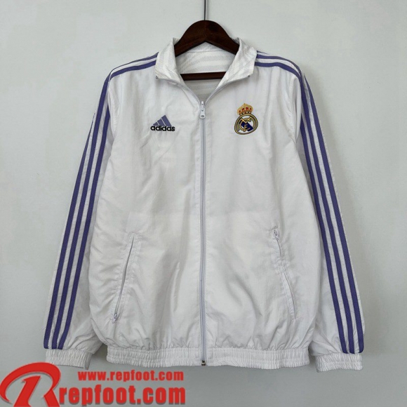 Coupe Vent Real Madrid Blanc Homme 2023 2024 WK295