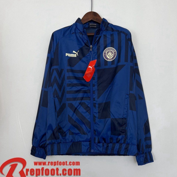 Coupe Vent Manchester City bleu Homme 2023 2024 WK306 Coupe Vent Manchester City bleu Homme 2023 2024 WK306