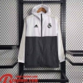 Coupe Vent Real Madrid blanc noir Homme 2023 2024 WK338