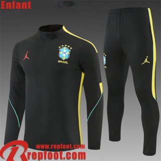 Bresil kit: Survetement de Foot Enfant 2026 2027 C1061
