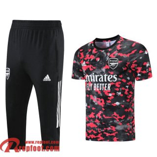 Arsenal T-shirt + Pantalon court Noir rouge 2021 2022 PL79