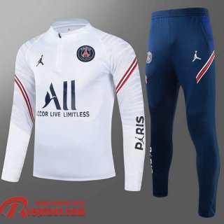 PSG Paris Survetement de Foot blanc 2021 2022 TK03